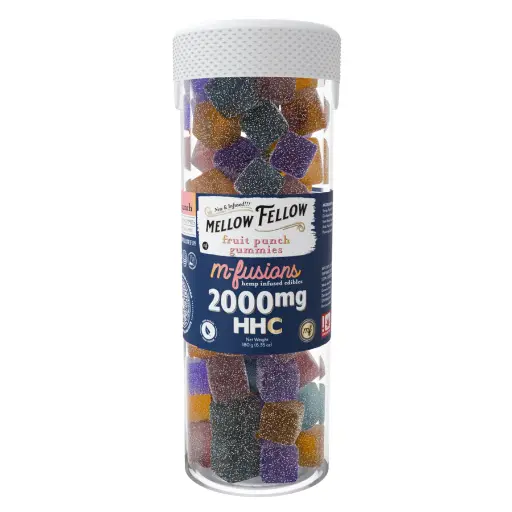 [Q-4583] Mellow Fellow HHC 2000MG 40ct Gummies Fruit Punch