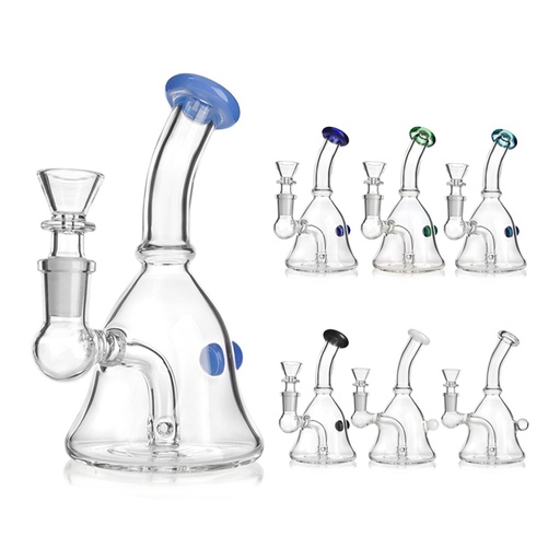 [Q-4659] WATERPIPE 6" CLEAR BUBBLE SHAPE