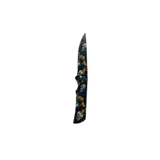 [Q-4677] Defense Knife Full Designed Skull Style