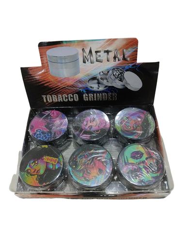 [Q-4935] Grinder Zinc 63MM Print on Lid Lady 6PK