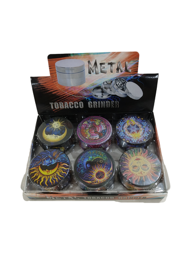 [Q-4939] Grinder Zinc 63MM Print on Lid Design120 6PK