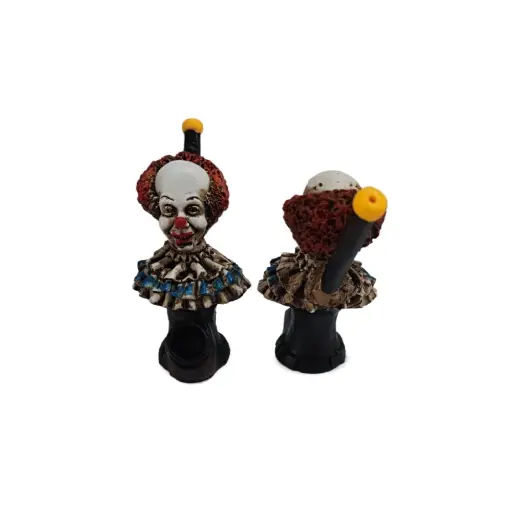 [Q-1629] CLOWN HEAD WATER PIPE