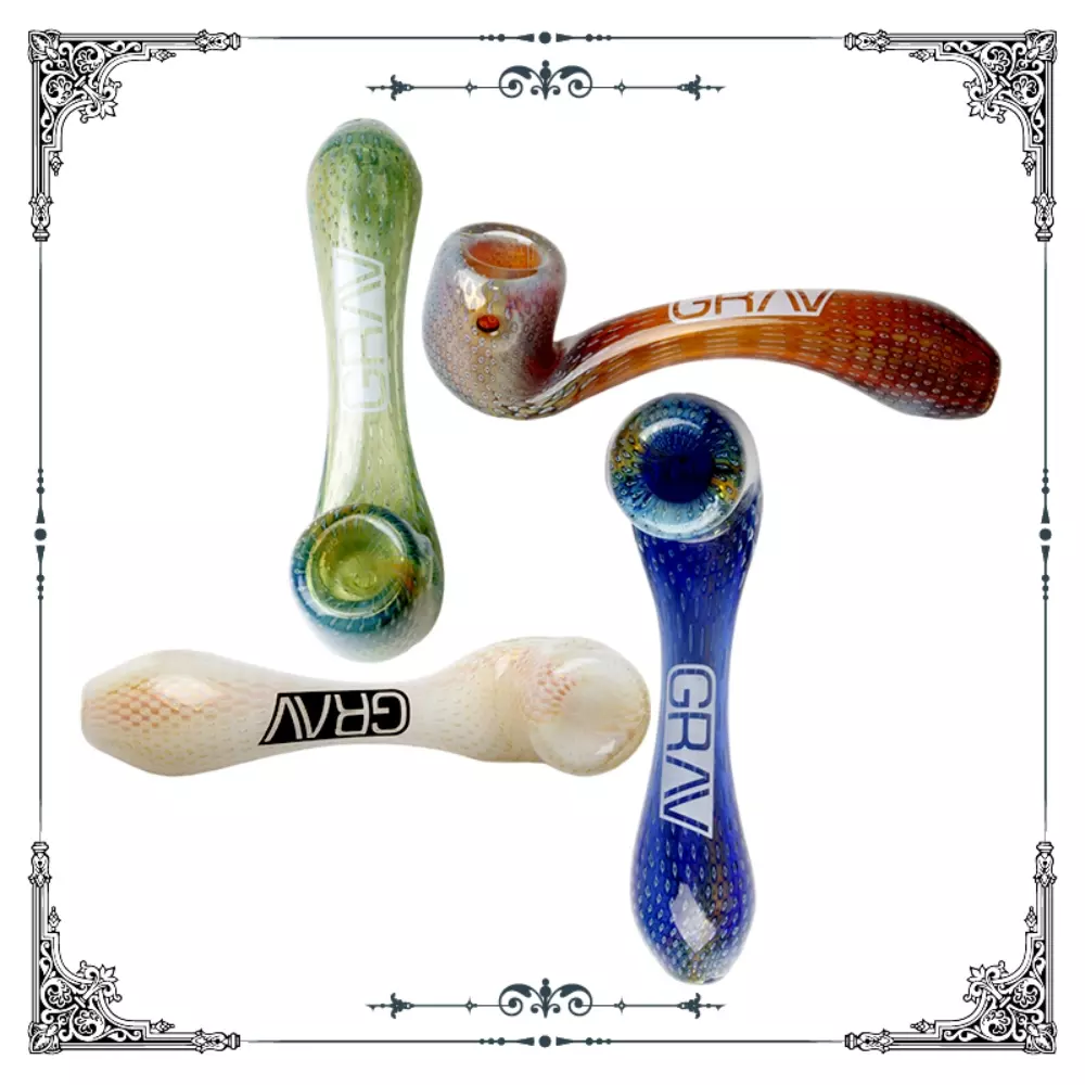 [Q-2477] HAND PIPE GREEN WITH WHITE LANES